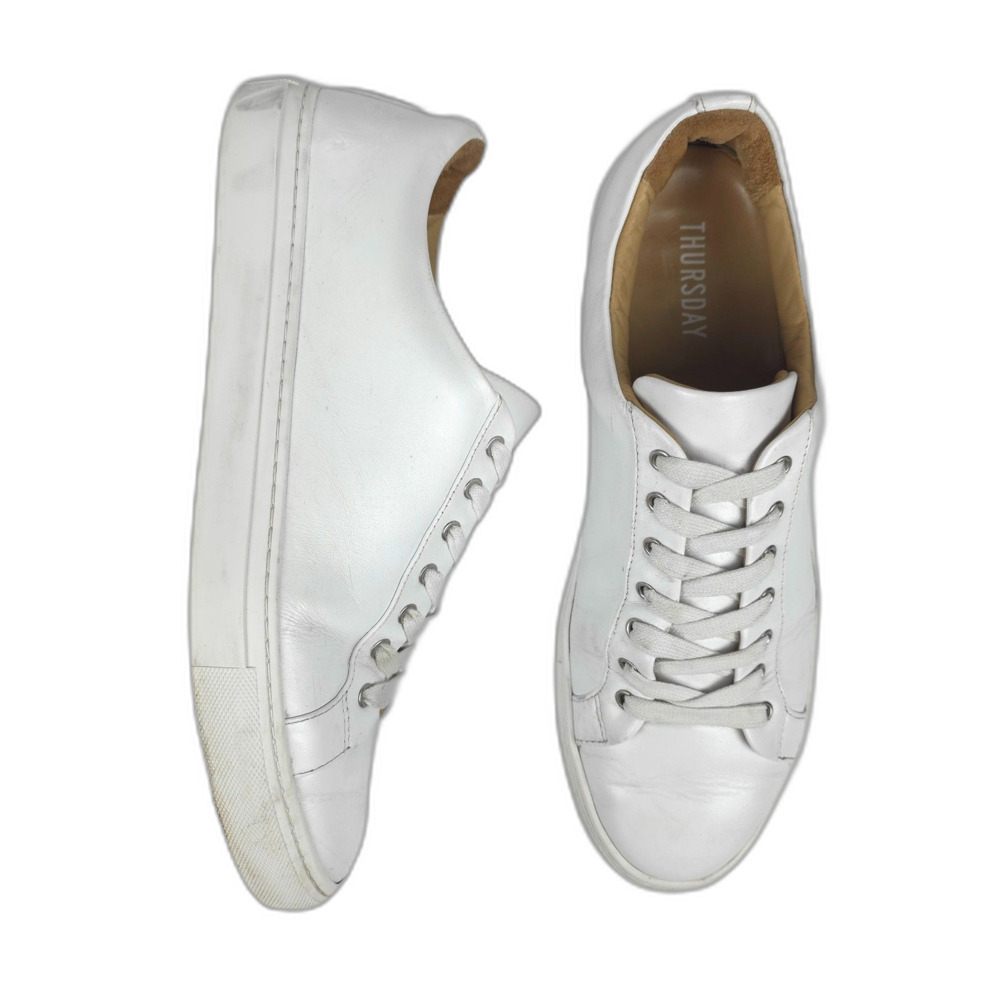 THURSDAY BOOTS Premier Low Top Sneaker White Minimal Quiet Luxury Old Money 12